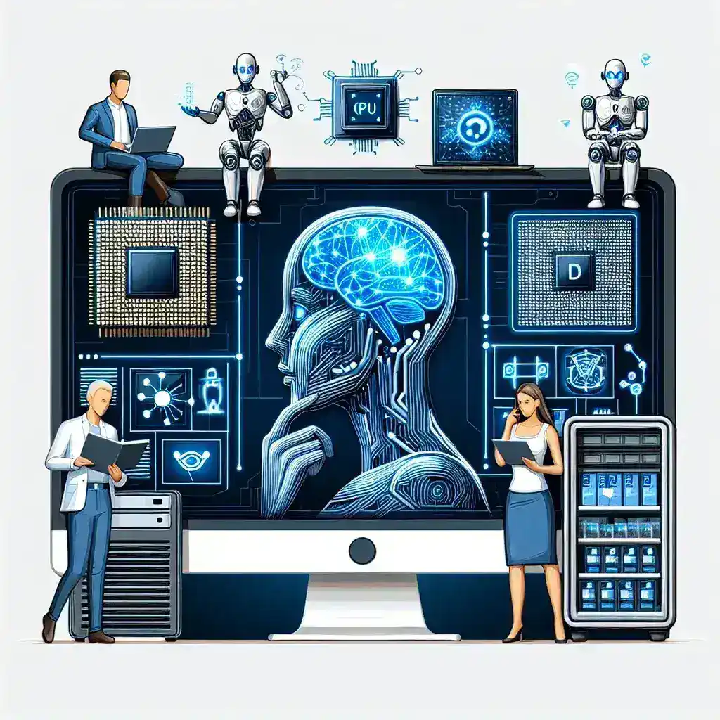 "Intel AI PC Buyers Guide cover image featuring a modern laptop and AI-enhanced graphics, designed to assist PC shoppers in making informed choices for their AI-driven computing needs."