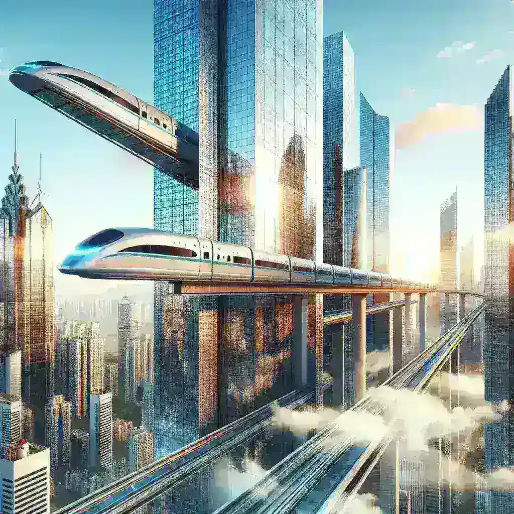 Maglev Train Network Connects Major Cities with 300 mph Sustainable Transportation