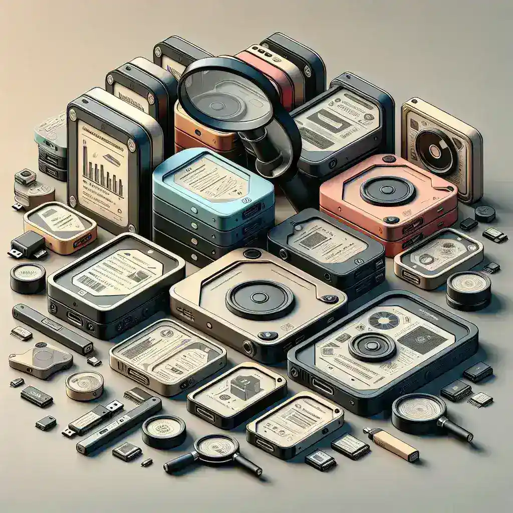 Why do some external hard drives feature e-ink displays for content previews?